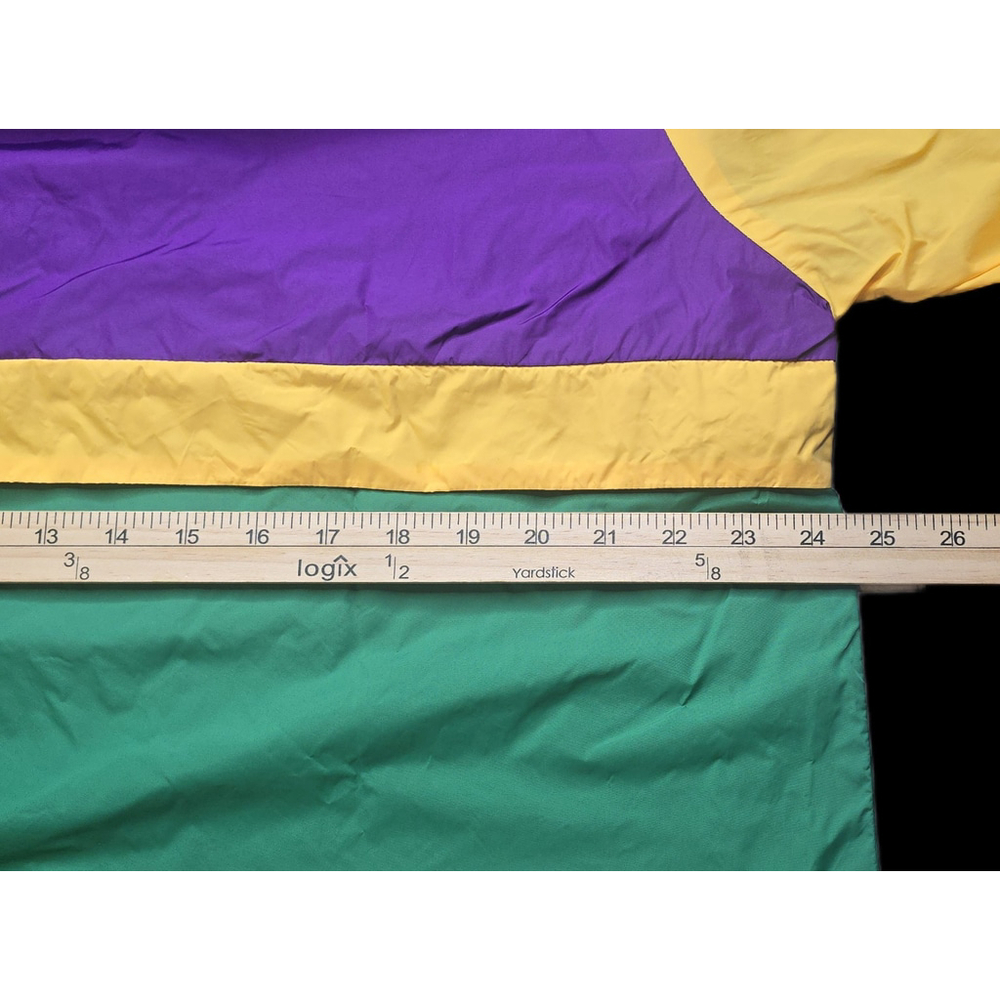 Vintage Style Colorblock Windbreaker Breaker Jacket Mardi Gras Pullover Mens L - Picture 8 of 8